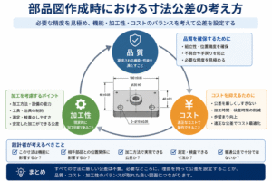 部品図作成時における寸法公差の考え方